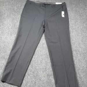 Michael Strahan Collection Mens 44x32 Grey Wool Blend Dress Pants PHPIPU1Z0017